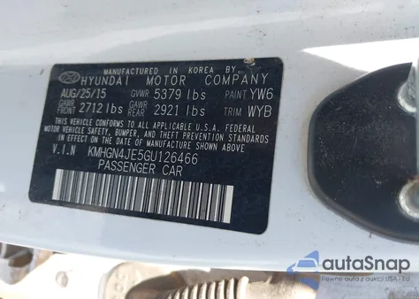 2016 Hyundai Genesis 3.8 from USA, damaged, VIN KMHGN4JE5GU126466